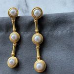 Julie Vos Gold and Pearl Linear Earrings Photo 7