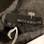 360 Cashmere 💕💕 Funnel Neck Pullover Sweater Mock Neck ~ Grey XS NWT Photo 5