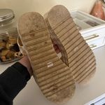 Checkered Platform Sandals Tan Size 8.5 Photo 2