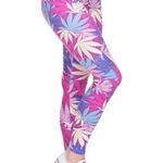 Women Weed Print Legging Pink Photo 0