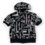 Feathers Royal Motor Company Short Sleeve Full Zip Hoodie Medium Black Photo 13