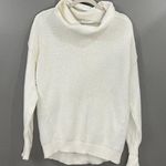 Athleta  Women Breckenridge Sweater XL Ivory Top Cowl Turtleneck Long Sleeve Knit Photo 0