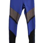Alo Yoga  Sheila Leggings Blue Grey Black Block Mesh Geometric Athletic M (est) Photo 0