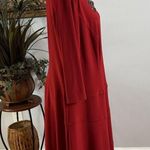 Anne Klein  Dress Womens 14W Mid-Sleeve Zipper Back Partial Lined Red Boat Neck Photo 7