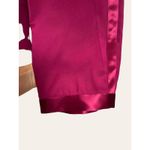 Fleur Du Mal Bordeaux High Waist Dressy Satin Crepe Silk Tuxedo Pants Size 8 Pink Photo 5