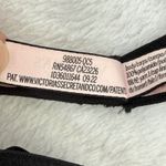 Victoria's Secret  34C Black Demi Bra Gold Star Lined‎ Scalloped Trim Photo 3