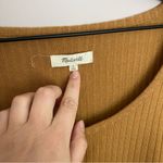 Madewell  Ribbed Cardigan Crop Tee Henley Toffee Photo 2