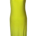 Slate + Willow Yellow Lime Cut Out Back Sleeveless Bodycon Maxi Dress Size S Photo 0
