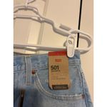 Levi's 501 Denim Shorts Womens Light Wash Distressed High Rise Button Fly 28 Photo 3