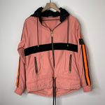 P.E Nation Man Down Jacket Pink Orange Full Zip Light Sweater Womens XS Photo 1