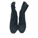 Theory Womens Ankle Boots Heel Suede Zipper Black 37.5 US 7.5 Photo 1