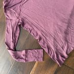 Free People  Waffle Knit V Neck Swing Top Size Large Dusty Purple Photo 6