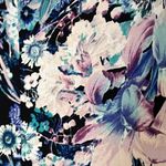 LC Lauren Conrad Black Pink and Blue Floral Open Front Tuxedo Blazer- Size 4 Photo 9