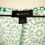 AB Studio  Short Sleeve RoundedNeck Blouse in GreenMulti Kaleidoscope Pattern  XL Photo 2