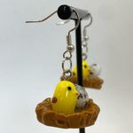 Baby chicken chick earrings baby bird earrings Photo 1