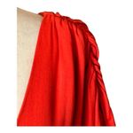 Nicholas Dress Women 10 Red V Neck Gathered Sleeve Fit And Flare Midi Photo 6