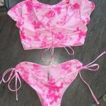 Zaful Pink Tie Dye Bikini Swimsuit Photo 0