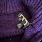 Ralph Lauren Lauren  purple turtleneck full zip sweater L 100% cotton Photo 2
