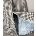 Vintage Prophecy Womens Wool Blazer Houndstooth Button Front Jacket Size 12 Brown Photo 2
