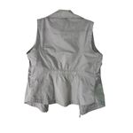 Zenergy by Chico's Vest Size 1 Gray Striped Sleeveless Embroidered Pockets Size M Photo 7