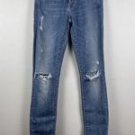 MOTHER The Looker Cut it Out Jean Size 24 Blue Skinny Distressed Casual Denim Photo 0