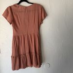 Showpo Dress Festival Small Pink Mauve Boho Flutter Sleeve Lace Up Mini Casual Photo 7