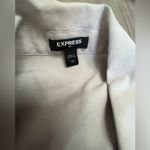 EXPRESS  Women's Gray Button-Up Bodysuit Photo 3