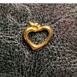 Small Metal Gold Heart Necklace Pendant .25 Photo 0