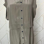 Kain Label Tan‎ Beige Silk Short Sleeve Shirtdress Size US 8 Tan Photo 3