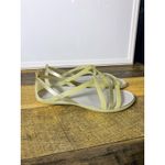 Crocs  Sandals Womens 4 Isabella‎ Pale Yellow Gold Strappy Slip On Gladiator Photo 1