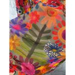 Natural Life  Women's Carina Mesh Top Floral Print Button Front Boho Retro Y2k L Photo 6