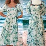 Johnny Was NWT Jade Marble Puff Sleeve Midi Dress Photo 2