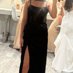 Black satin bridesmaid dress Size 0 Photo 0
