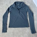 Athleta Flurry Seamless Henley in Granite Blue Size XS Pullover Photo 0