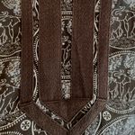 Tory Burch Tunic Dress Brown Elephant Print Size 2 100% Cotton V-Neck Photo 3