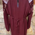Hayden Artsy Burgundy Dress or Long Tunic Blouse by Medium Large Holiday Wear Photo 5