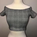Brandy Melville NEW  Gray Plaid Crop Top Photo 1