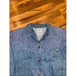 Vintage Together! Denim Jacket XL Blue Lace Applique Western Style granny chic Photo 2