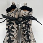 Linea Paolo Boots SZ 7 Trinity Cream Snakeskin Leather NWOT Combat Lace Up NEW Black Photo 10