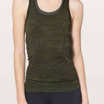 Lululemon Swiftly Tech Racerback Tank Top Dark Olive/Brave Olive/Black 6 Photo 0