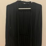 Uniqlo Black gently worn rayon wrap dress Photo 1