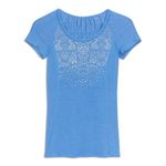Lululemon Run: Wild Short Sleeve Tech in Blue / Cut-out Lace Reflective Print Photo 2