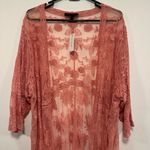 Lane Bryant Coral Lace Kimono duster Cardigan! Size 26/28 NWT Photo 2