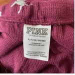 PINK - Victoria's Secret  Sleepwear Shorts Burgundy Dog Print Ruffle Drawstring Photo 1