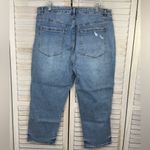 Eloquii  Women's Viola Stretch Denim Distressed Cropped Mom Jeans-16 Photo 1