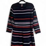 Vince Camuto Sweater Dress Sz XL Striped Knitted Fall Wear Americana Vibes Photo 3