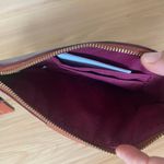 Coach Brass/Tan/Rust Small Wristlet In Colorblock Signature Canvas #32445 Photo 4