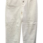 Madewell Slim Wide Leg Crop White Jeans Button Fly Summer Spring Vacation 23 Photo 0