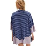 Free People NWT We the  Oversized Striped Lace Sherbert Tunic Blue Lavender Small Photo 1