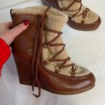 Veronica Beard  Leather Sherapa Elfred Wedge Boots Hazel Photo 2